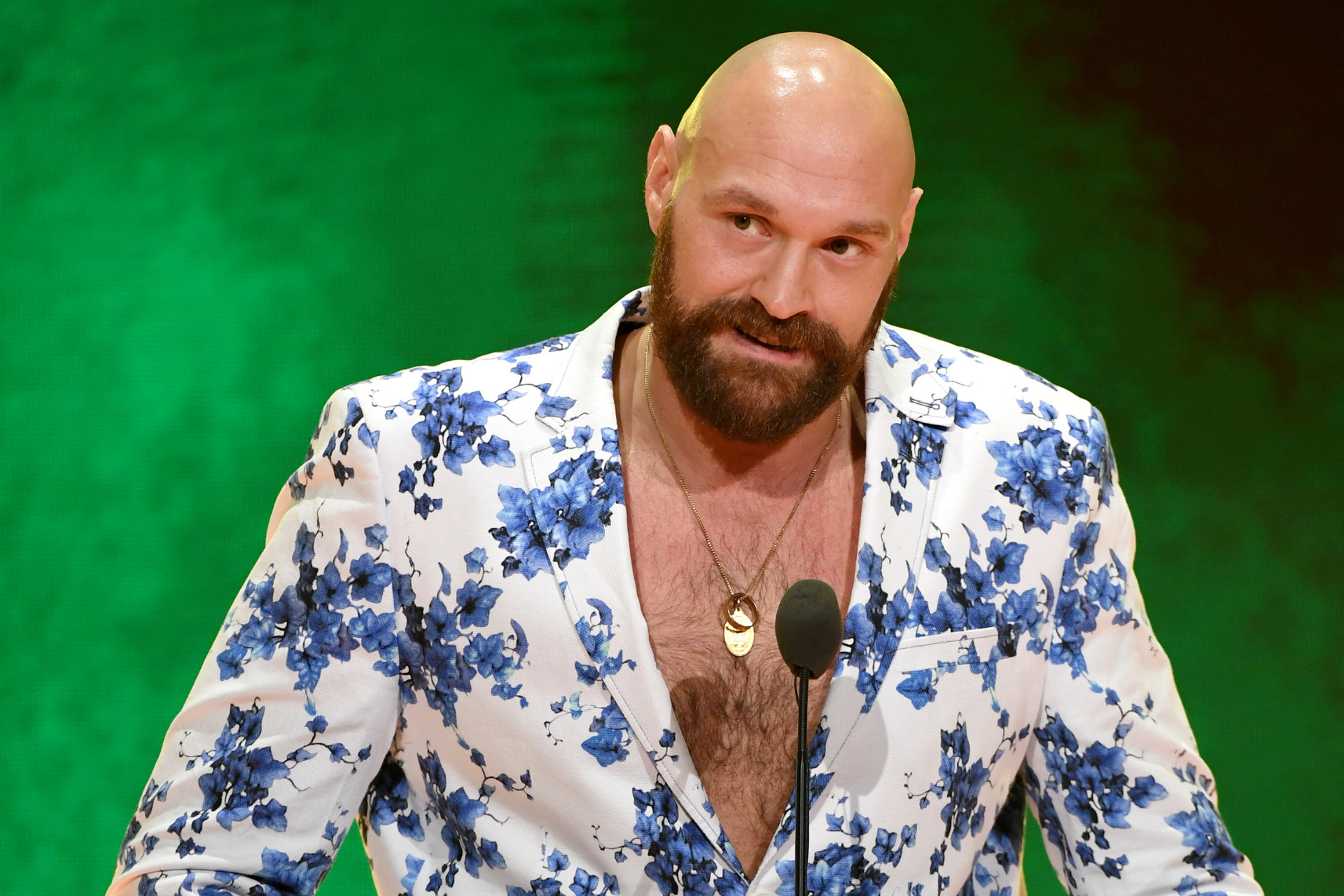 tyson fury flower shirt