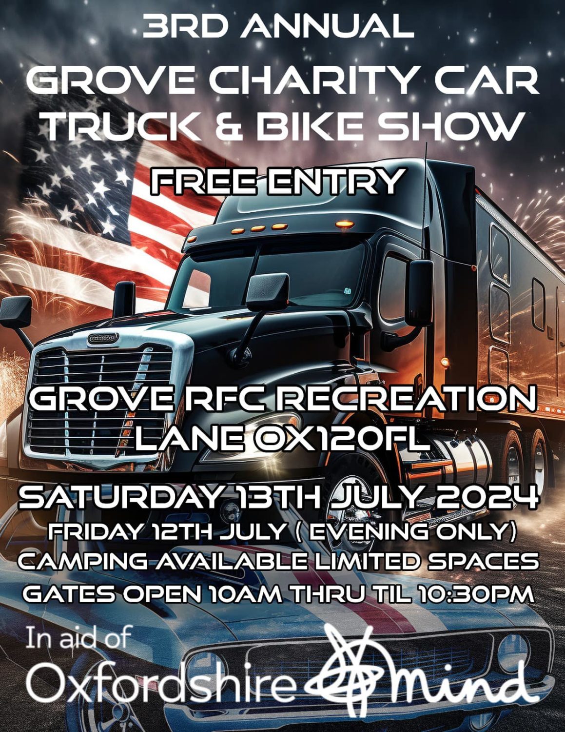 3rd Annual Grove Charity Car Truck and Bike Show Oxfordshire Mind